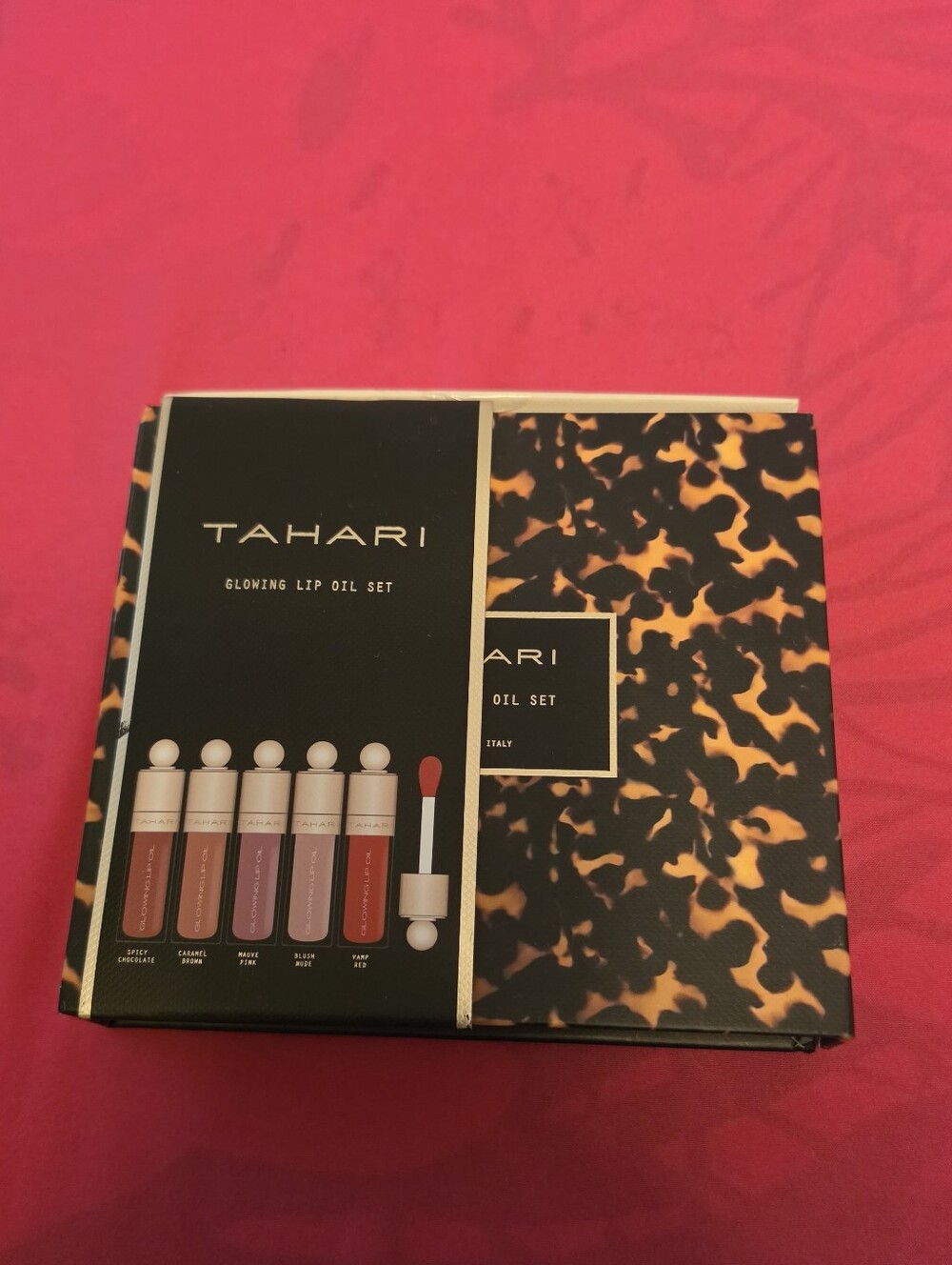 Tahari Lip Oil Set - Nude, Pink & Red Shades